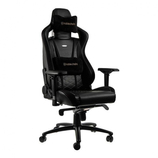 【火熱商品】noblechairs 皇家EPIC系列電競賽車椅-PU經典款-黑/金